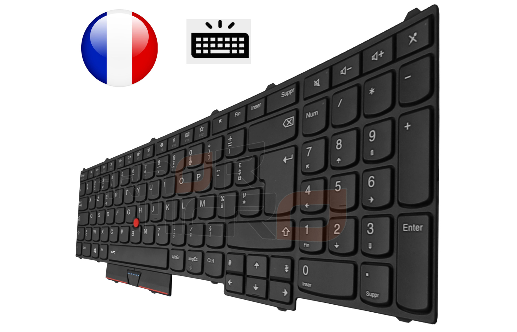 Clavier FR LENOVO 00PA381 SN20K85165 9Z NCEBT 00F NSK Z90BT 0F