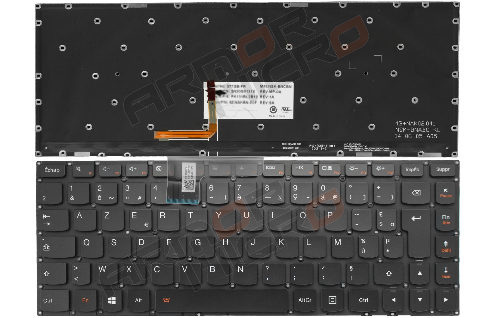 Clavier pour PC Portable Lenovo Lenovo 01YP691 - Remplacer clavier