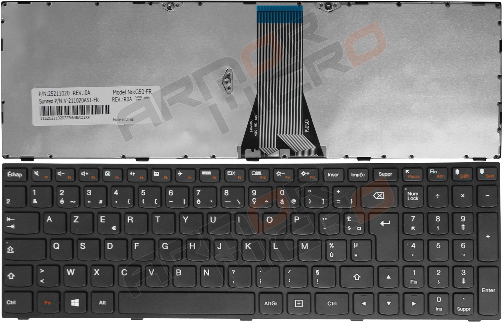 Clavier AZERTY PC portable Lenovo CS13T BL-85F0