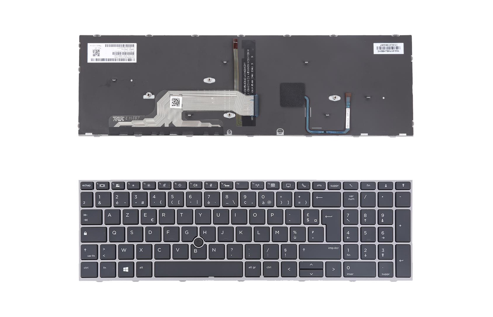 Tastiera Retroilluminata Italiana Per HP ZBook 15/17 G5 G6 - Compatibile Con L12764-061, Frame Argento, Senza Trackpoint