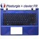 /!\Clavier + Plasturgie Bleue ACER Aspire E5-411 E5-421 E5-471 Original Français Azerty