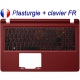 /!\Clavier FR + Plasturgie Rouge pour Acer Extensa 2540 Français Azerty