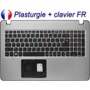 /!\Clavier FR + Plasturgie SILVER pour ACER Aspire F5-573 - 6B.GFMN7.009 - Original Français Azerty