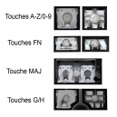 Touche pour Clavier HP - 836308-051 819877-051 SG-80400-2FA SN9141BL 6037B0113905
