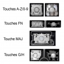 Touche pour Clavier HP - 819876-051 836307-051 V151526DK1 FR 6037B0113405