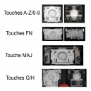 Touche pour Clavier LENOVO - SN20U64355 V185820DK1 FR PK131D73D16 Mudflap