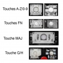 Touche pour Clavier LENOVO - SN20U64067 PK131D71B16 NB9CL PMX 2H-BC9FRL70111