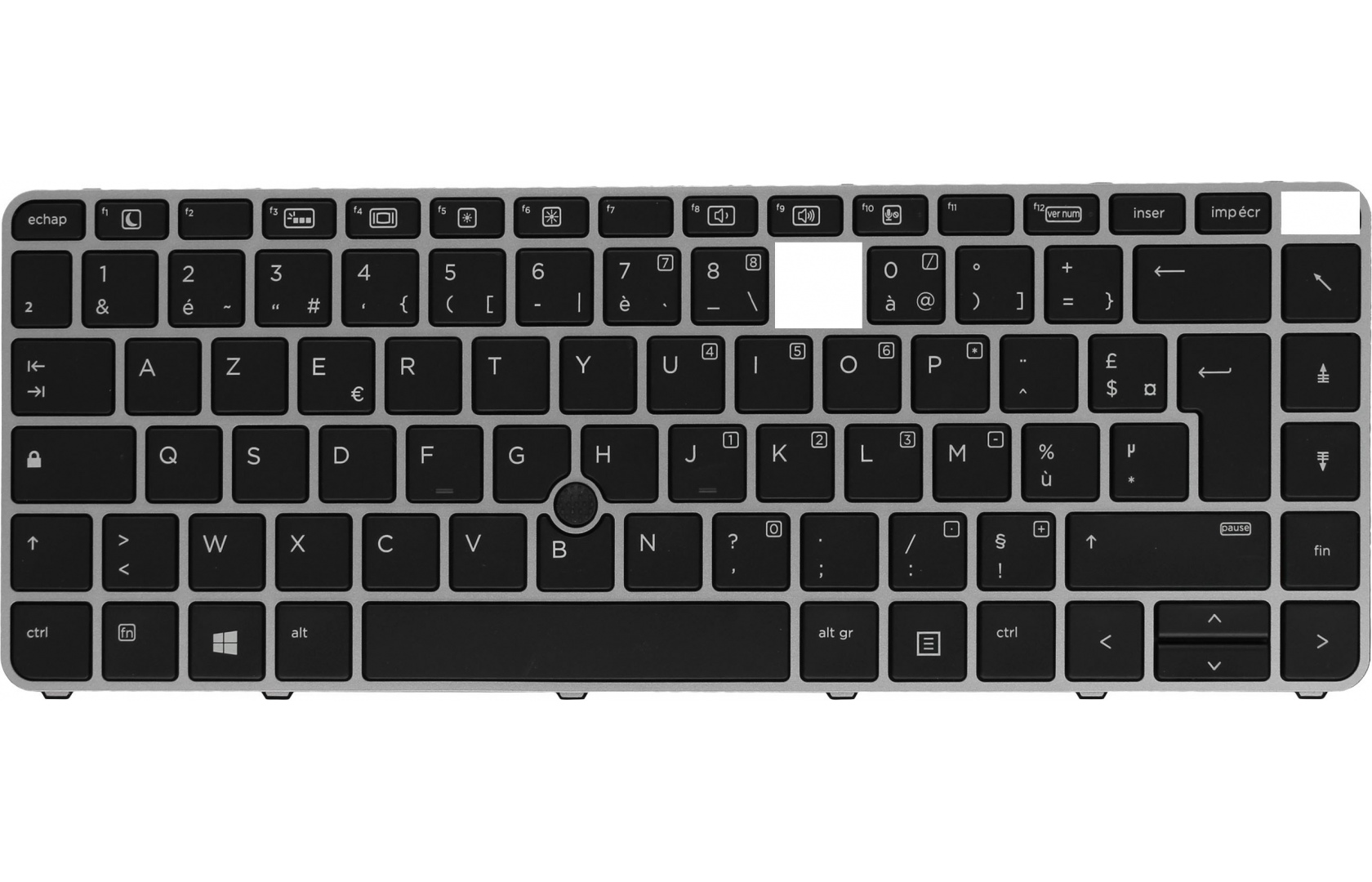 Tastiera Compatibile HP EliteBook 840 G3/G4 Con Trackpoint E Retroilluminazione - Layout ITA Argento