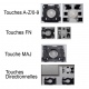 Touche pour Clavier HP - 597841-051 609865-051 90.4DP07.C0F MP-09B66F06442