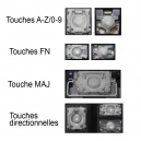 Touche pour Clavier HP - 698401-051 V134702BK2 FR PK130U91B16