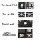 Touche pour Clavier HP - 519004-051 519265-051 AEUT5F00010 9J.N0L82.W0F UT5