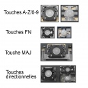 Touche pour Clavier HP - 698694-051 5512CS00-289-G SN3112Z SG-46610-2FA