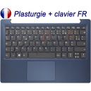 /!\Topcase Bleu + Clavier FR pour LENOVO IdeaPad S130-11IGM / 130S-11IGM - Original Français Azerty