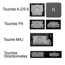 Touche pour Clavier DELL - 05T3V7 PK132RI3B17 0KN4-0L2FR16 490.0GE07.030F SG-98510-2FA SN8286BL