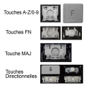 Touche pour Clavier DELL - 0TJFR5 PK132RI1C17 0KN4-0L3FR12 4900GE07AC0F DLM18J8
