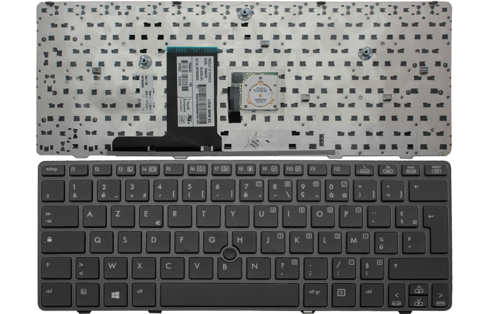 Clavier HP EliteBook 2560p 2570p Cadre Inclus Fran ais Azerty