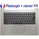 Plasturgie Argentée + Clavier FR pour LENOVO IdeaPad 320-14 - 5CB0N82341 - Original Français Azerty