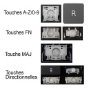 Touche pour Clavier DELL - 05T3V7 PK132RI3B17 0KN4-0L2FR16 490.0GE07.030F SG-98510-2FA SN8286BL