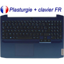 Plasturgie Bleue + Clavier FR pour LENOVO IdeaPad Gaming 3-15ARH05 / 3-15IMH05 - Original Fran&ccedil;ais Azerty