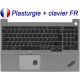 Plasturgie Argentée + Clavier FR pour Lenovo ThinkPad E15 Gen1 - Original Français Azerty