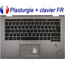 Plasturgie argent&eacute;e + Clavier FR pour LENOVO ThinkPad X1 Yoga Gen3 - Original Fran&ccedil;ais Azerty
