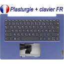 Clavier FR avec plasturgie Bleue pour LENOVO IdeaPad 1-14IGL05 81VU Fran&ccedil;ais Azerty