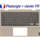 Clavier FR avec plasturgie pour LENOVO IdeaPad Flex 3 CB-11IGL05 82BB Fran&ccedil;ais Azerty