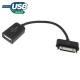 MICRO-USB NOIR VERS USB FEMELLE NON COUDE