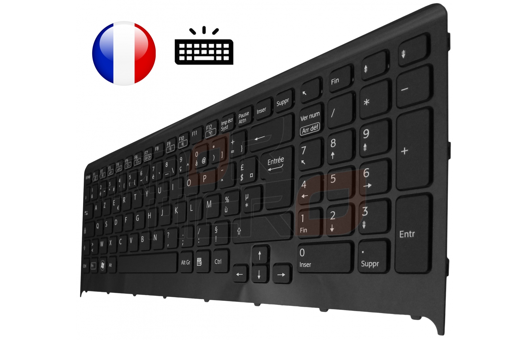 Clavier AZERTY Complet Pour Sony Vaio VGN-NS21SR/S, NS21X/S, NS21Z/S, NS30E/P – Neuf