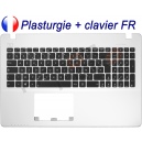 /!\Clavier + Plasturgie Blanche ASUS F550L F550V F550VB F550VC F550EA Français Azerty