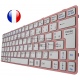 /!\Clavier SONY Vaio SVE1112M1EP - Blanc Cadre ROSE Original Français Azerty