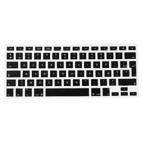 Protection Clavier AZERTY Silicone Protège MacBook Pro AIR RETINA 13 15  17 - Couleur blanche