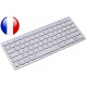 Clavier FR Azerty Sans fil Bluetooth pour PC, Mac, tablettes et smartphones – Slim et Compacte – Version française