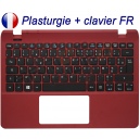 /!\Clavier + Plasturgie Rouge Acer Aspire V3-111P V3-112P Français Azerty