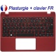 /!\Clavier + Plasturgie Rouge Acer Aspire ES1-111 ES1-111M ES1-131 Français Azerty
