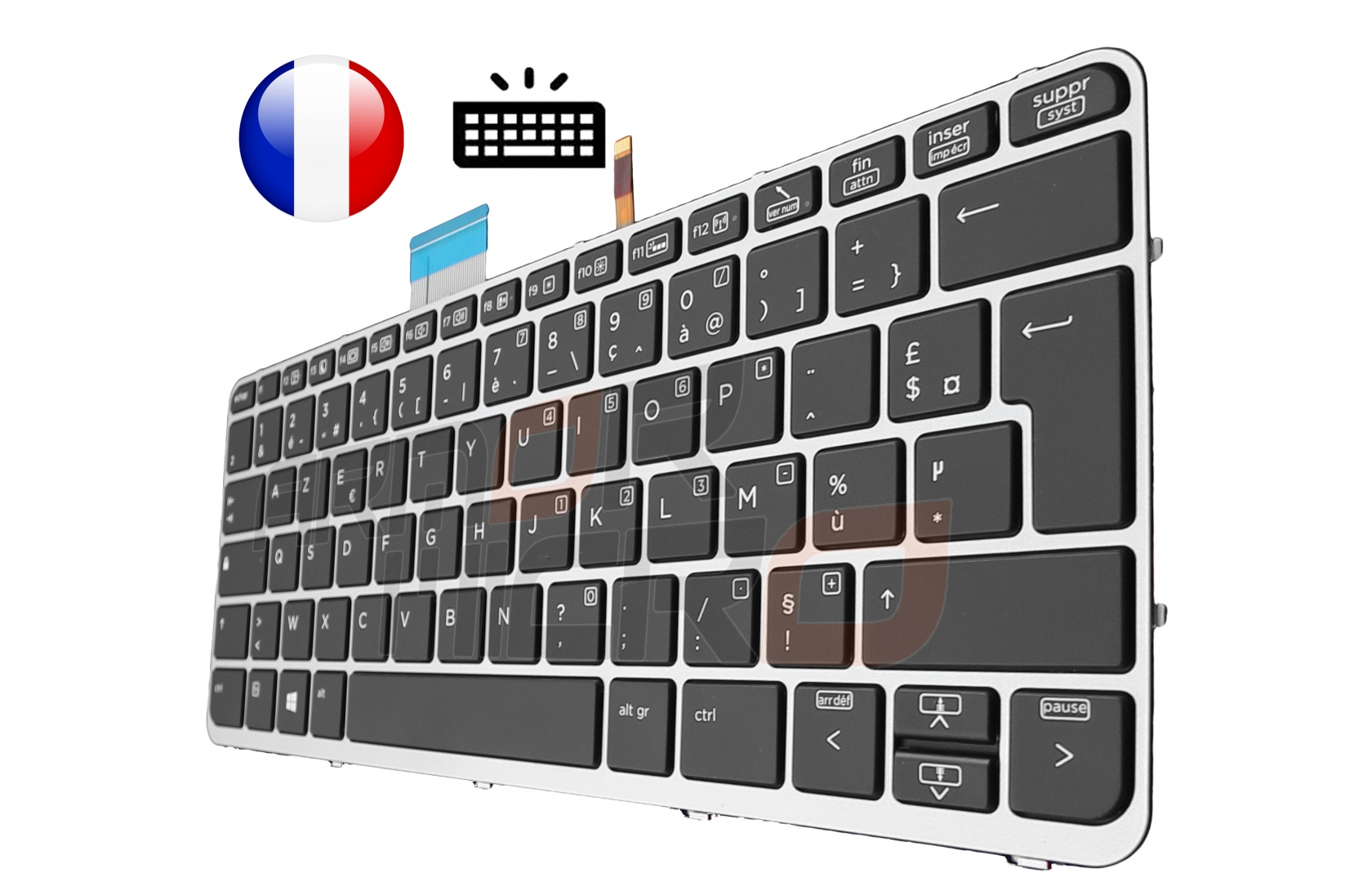 Clavier FR Pour HP Elite X2 1011 G1 R tro clair Original Fran ais 